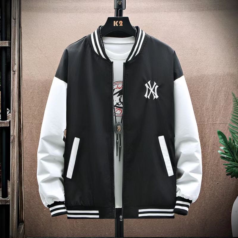 MorganDempseyoKyB Baseball Jacket Men Korean Style Fashion Printed