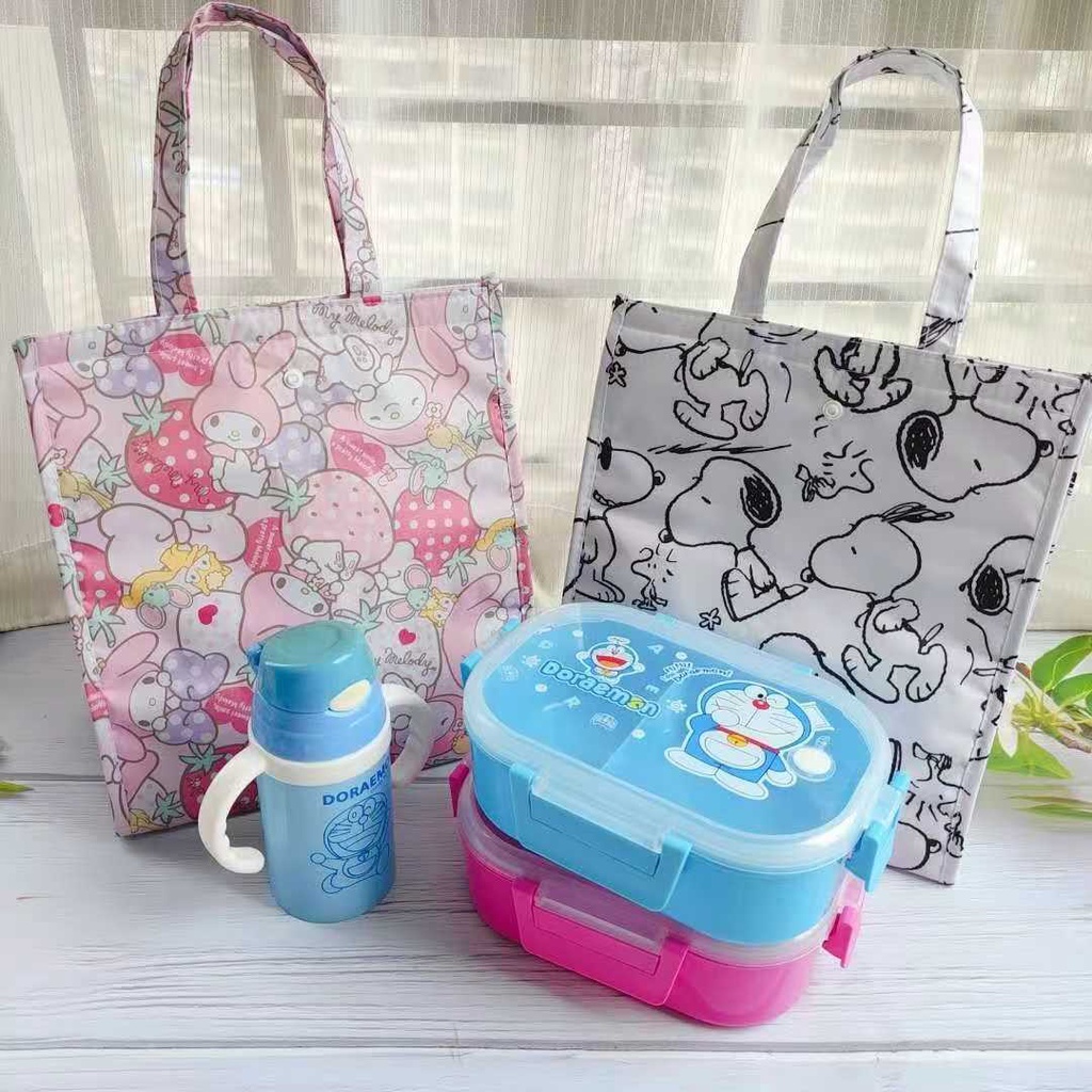 Character Foldable Lunch Bag Velcro Insulated Food Storage Large Bag Shopee Philippines