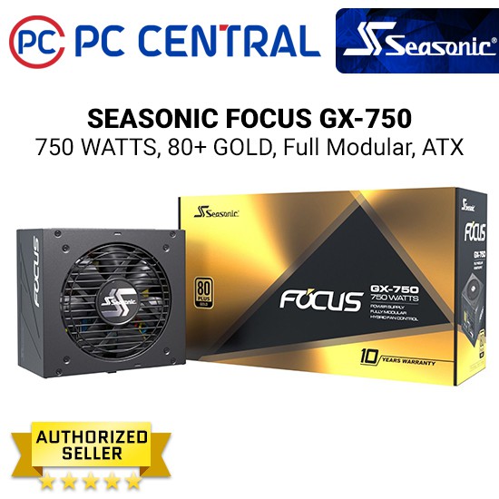 Seasonic Focus Gold Gx 750 750w Fully Modular Power Supply Unit (Ssr ...
