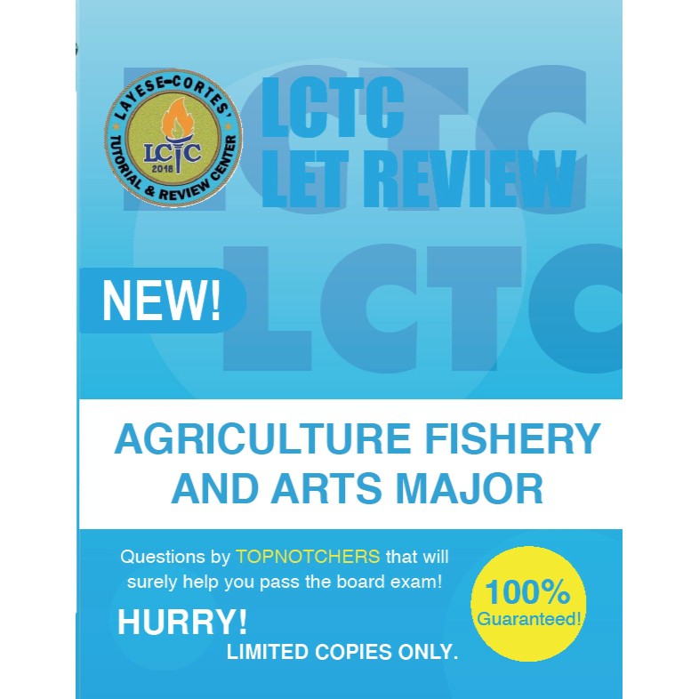 Agriculture and Fishery Arts Major (AFA) 2024 LET Reviewer NEW