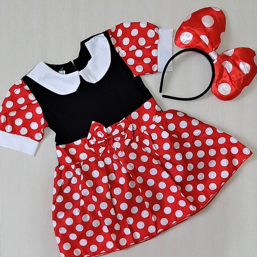 Minnie Mouse Red Polka Dots Dress Costume for Kids Shopee Philippines