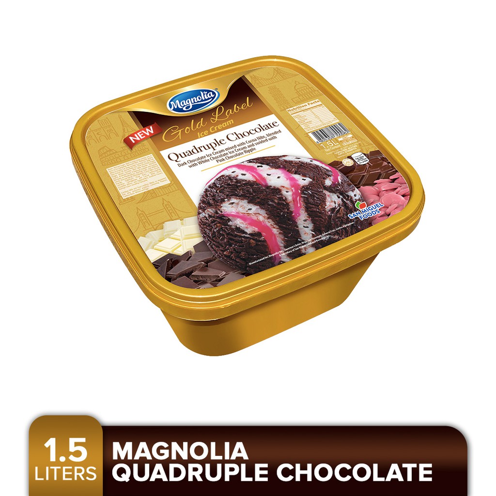 Magnolia Ice Cream Quadruple Chocolate 1.5L Shopee Philippines