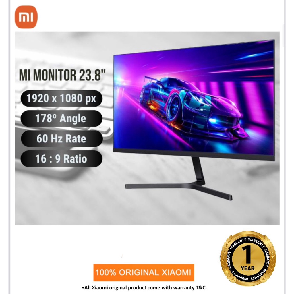 XIaomi Mi 23.8'' Desktop Monitor 1C Monitor 23.8inch 1080P 1920*1080P ...