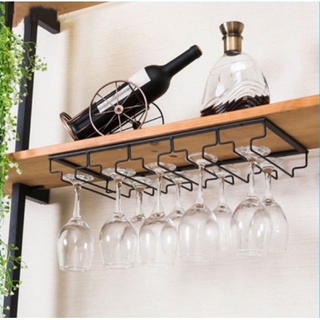 Wall Mounted Upside Down Wine Rack Bottle Goblet Glass Holder Storage  Organizer