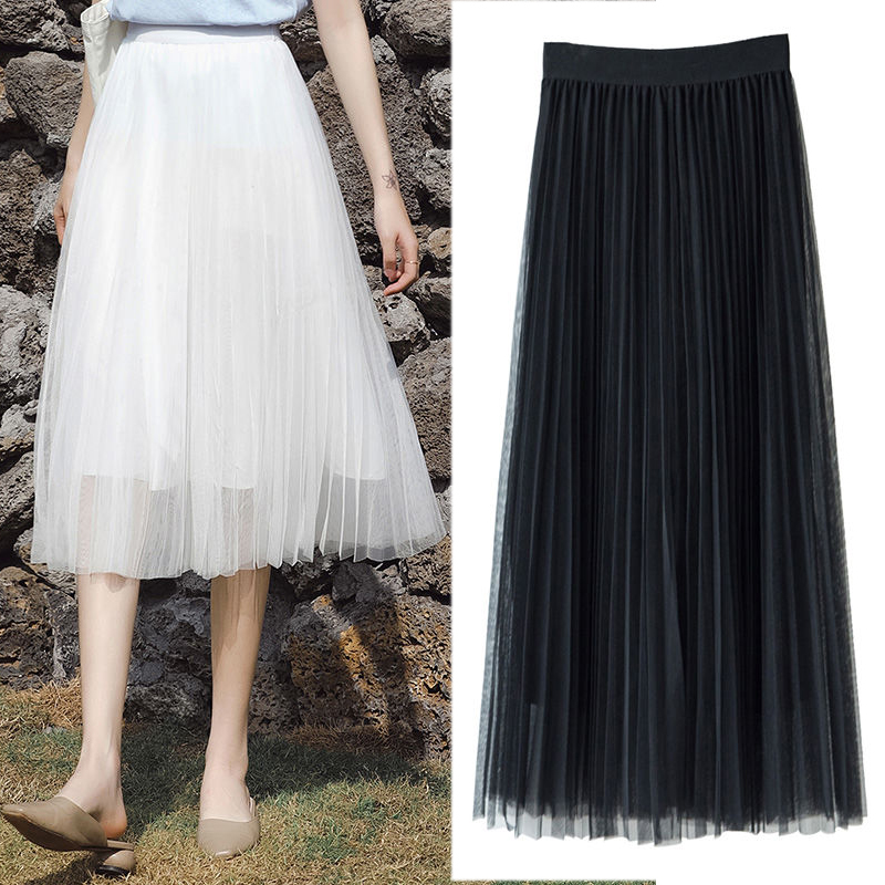 Womens Mid Length Tulle Skirt Tulle Tutu Skirt Midi Light