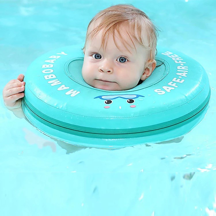 Mambobaby Noninflatable Baby Float Neck Swimming Ring Swim Rings Newborn Floats Swim Trainer
