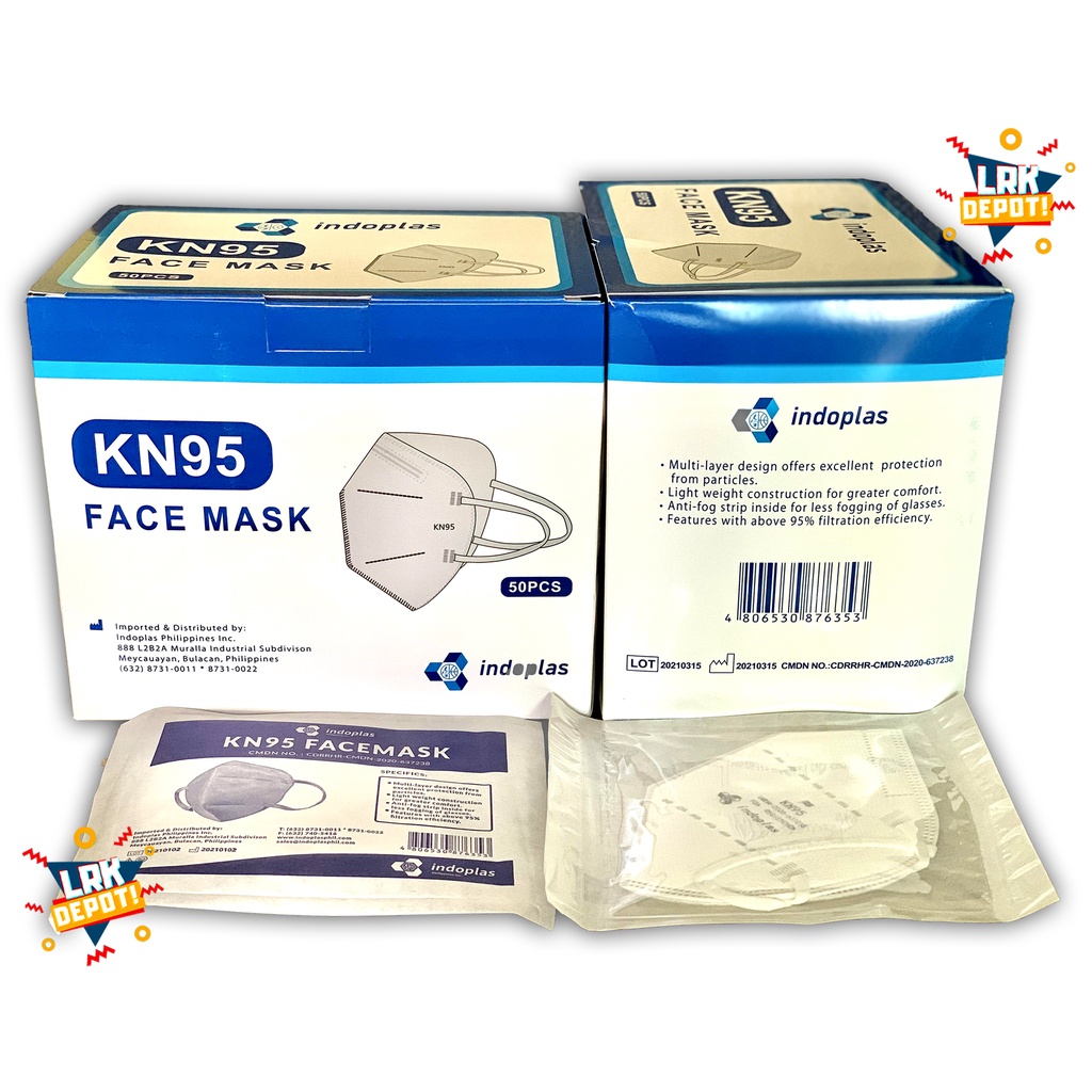 Indoplas Kn95 Disposable Protective Face Mask Sold By 10s Fda Approved Medical Grade Standard