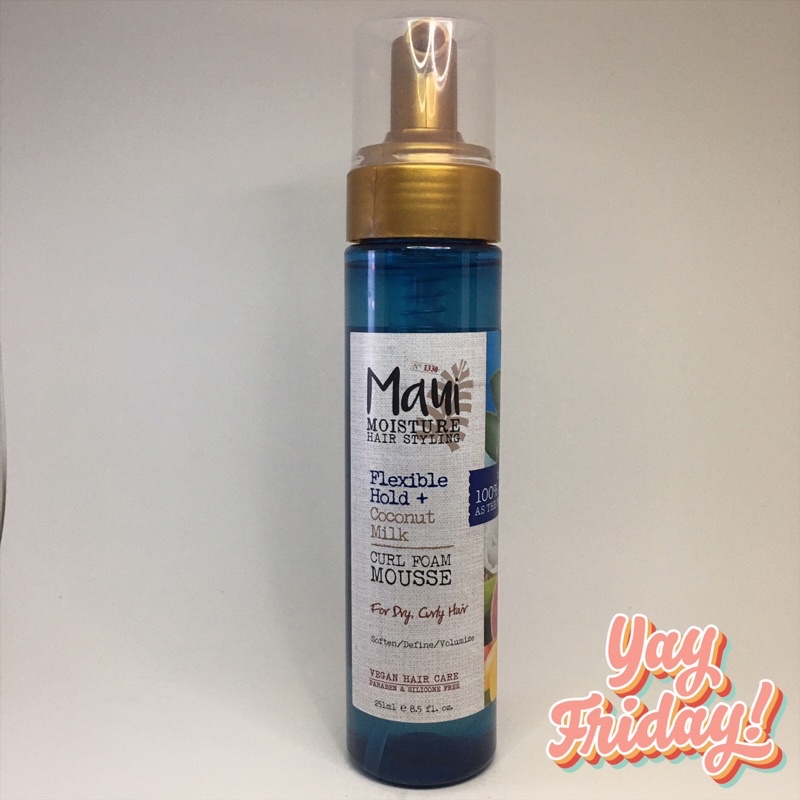 Maui Moisture Flexible Hold + Coconut Milk Curl Foam Mousse for Dry