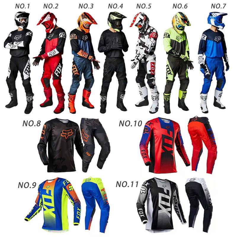 Motocross Jersey Pants FOX 180 360 Moto Racing Gear Set MX Combo Men