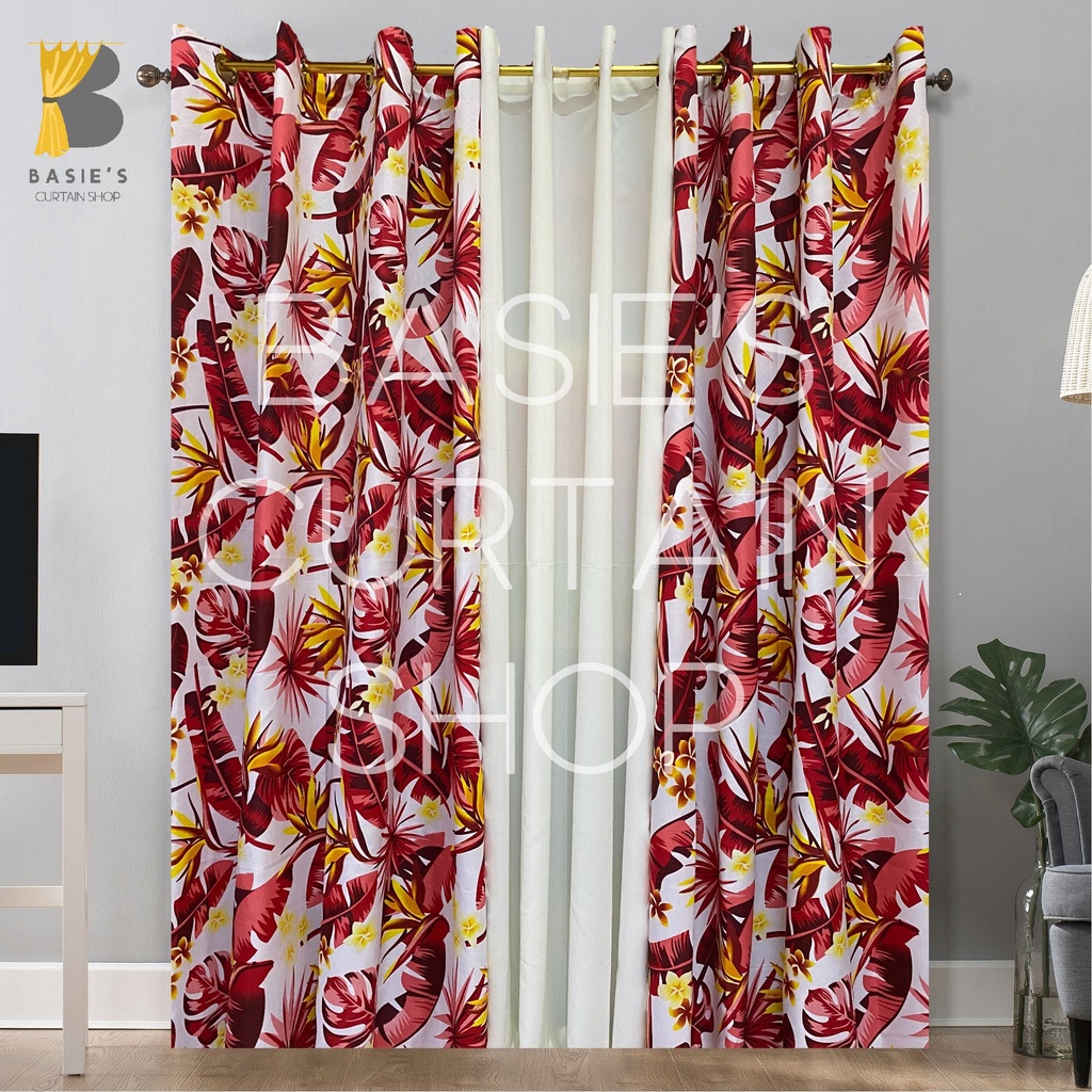 3IN1 "SHAIRA" CURTAIN SET 6FT OR 7FT (DIRECT SUPPLIER) Shopee