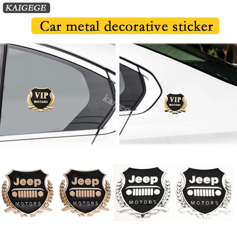 【KG】3D Car Metal Plate Car Sticker Decal Door Window Body Auto Decor ...