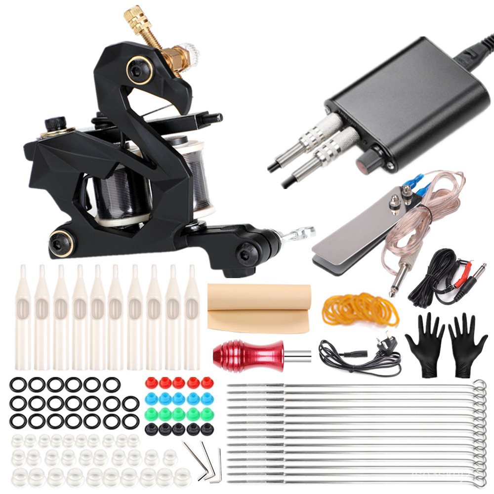 Solong Tattoo Black Swan Coil Tattoo Machine Set New Tattoo Machine