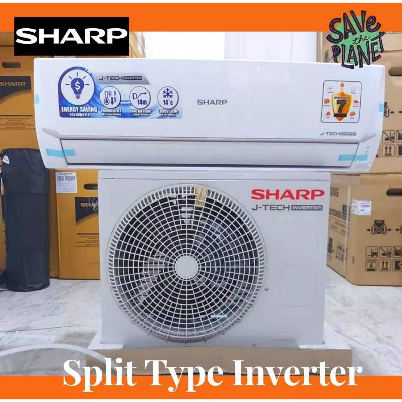 Sharp 1.5HP Split Type Inverter Aircon (Free Installation) Shopee