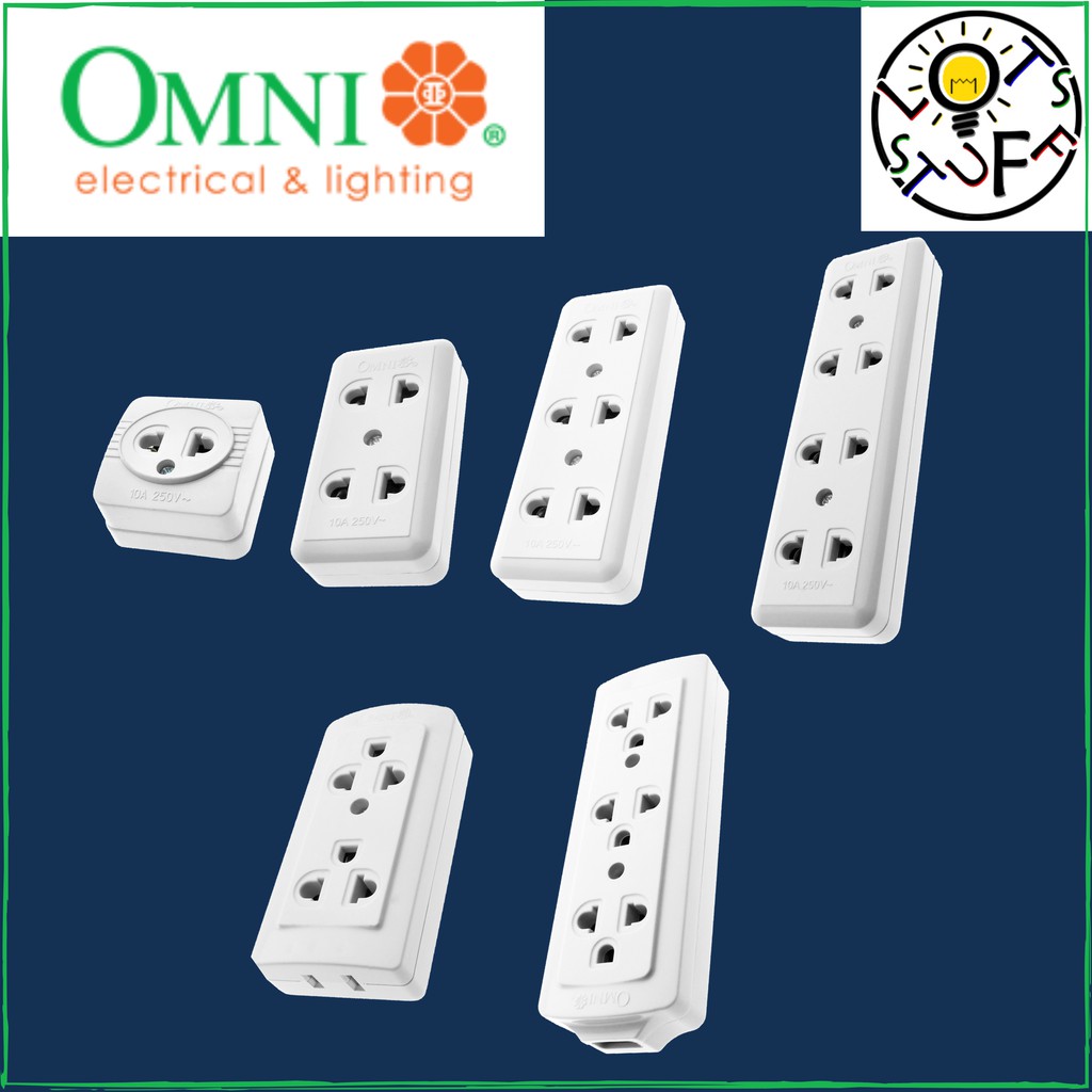 OMNI Surface Outlet 1 Gang, 2 Gangs, 3 Gangs, 4 Gangs Shopee Philippines