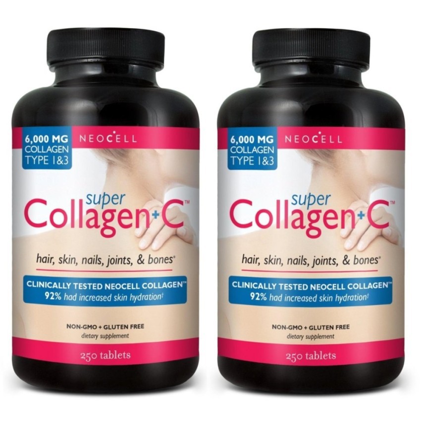 NeoCell Super Collagen Type 1 and 3 plus C Tablets Bottle of 250 (Set