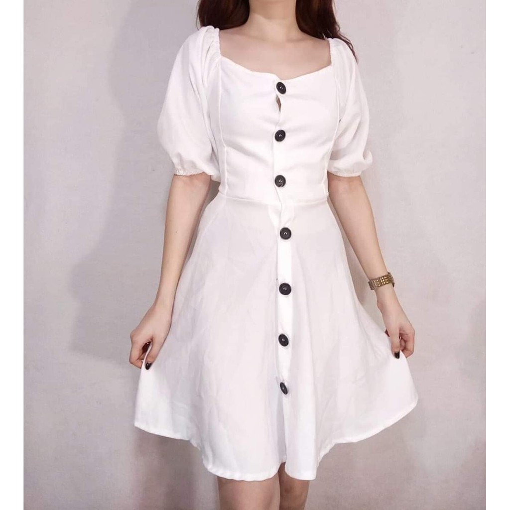 Button down shop dress shopee