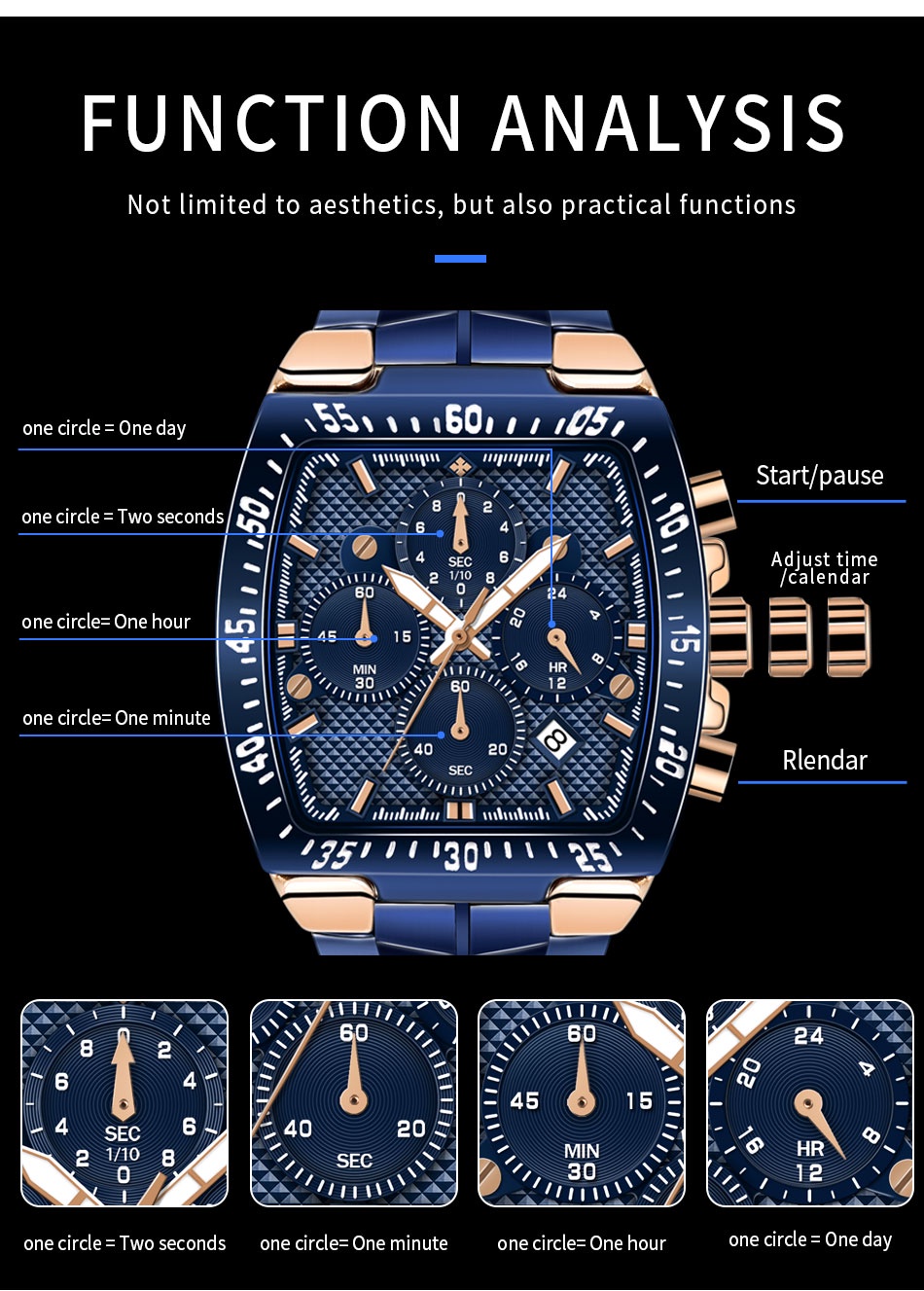 Wwoor Luxury Square Watch Men Military Steel Gold Black Quartz ...