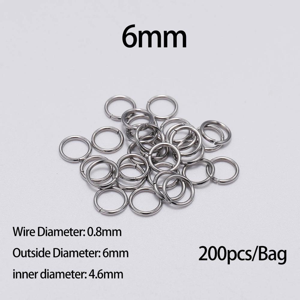 St.kunkka 200pcs/lot Stainless Steel Split Open Circle Jump Rings ...