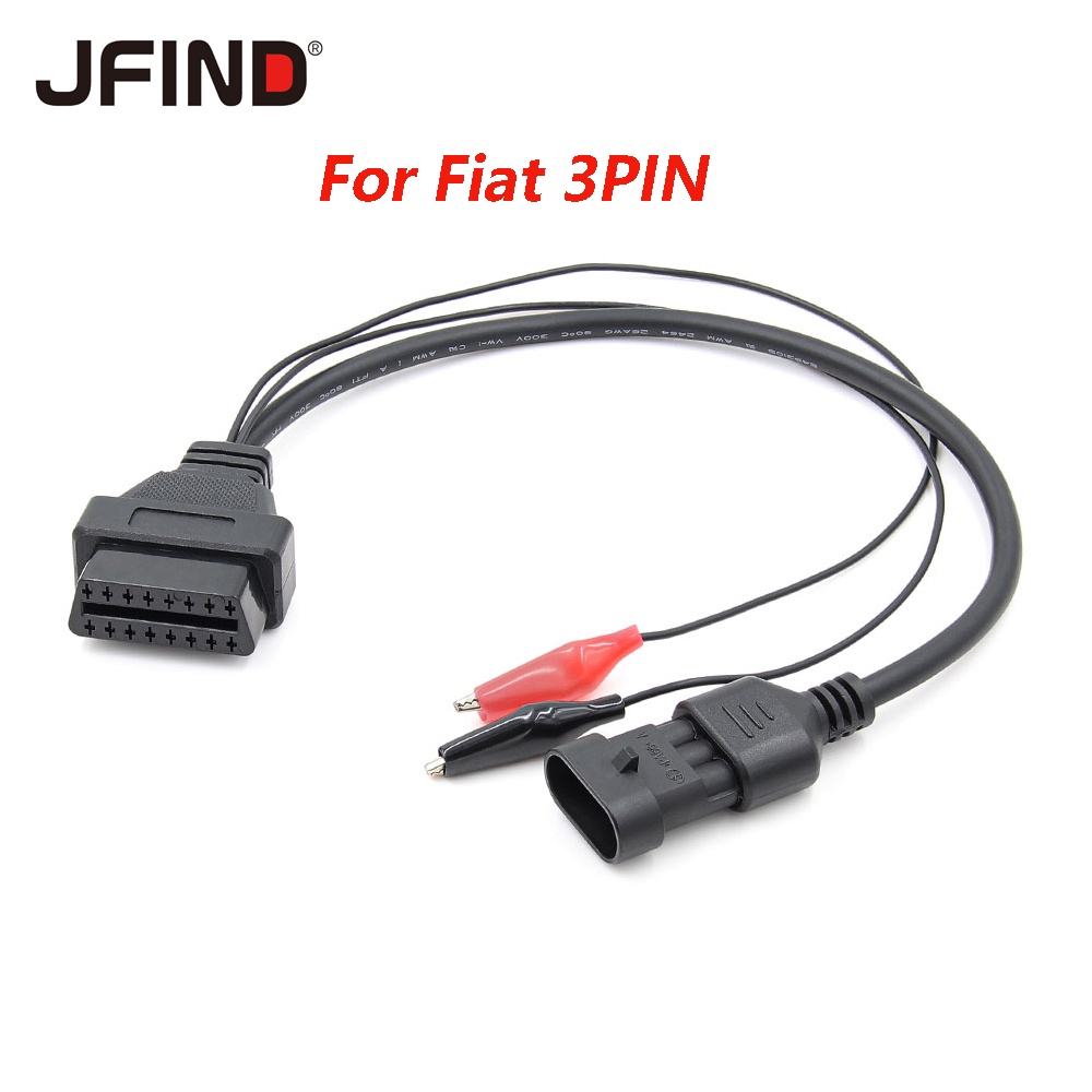 For Fiat 3 Pin to 16 Pin Connector Cable OBD Cable for Alfa/Lancia 3Pin ...
