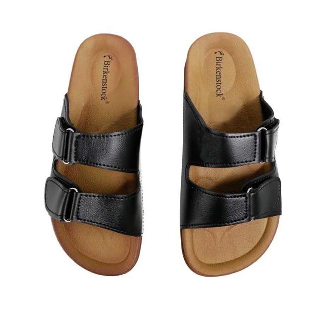 【Piggy】New two adjustable strap velcro leather classic sandals couple ...