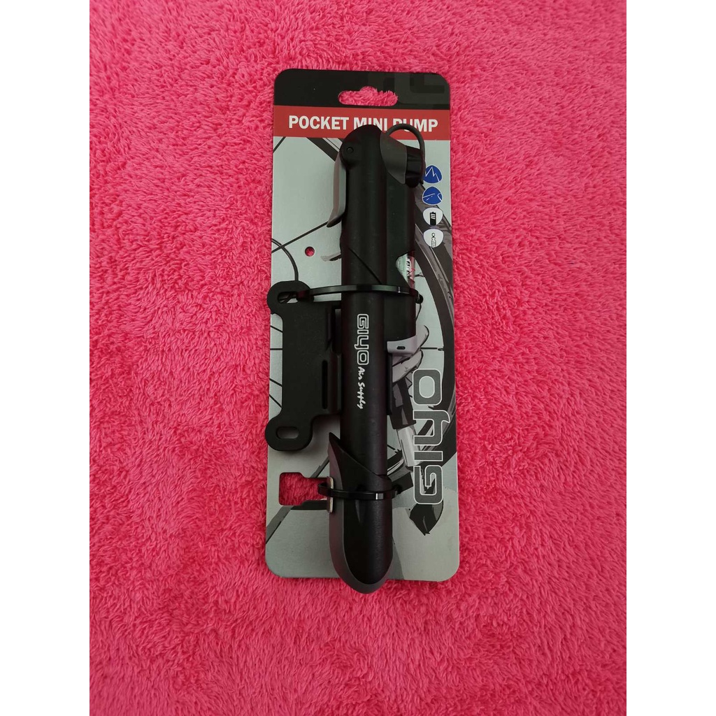 Giyo GP61s Portable Compact Double Action Hand Pump with Gauge Mountain