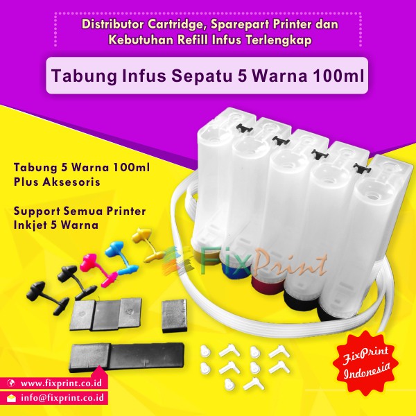 Ink Tank Modif 5 Colors 100ml Infusion Tube 5 Colors 100ml Shoe Model ...