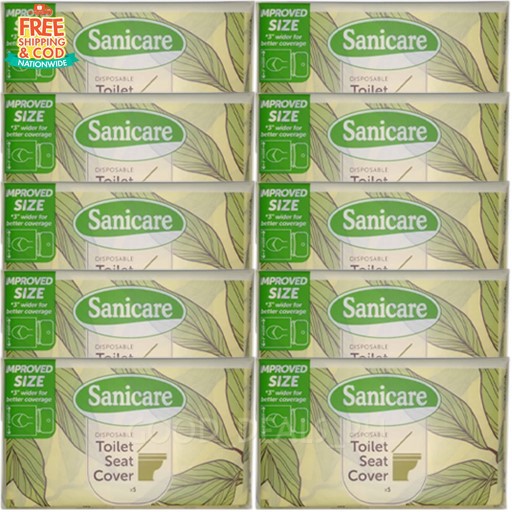 COD Set of 10 Improved Size Sanicare Disposable Toilet Seat Cover Shopee Philippines