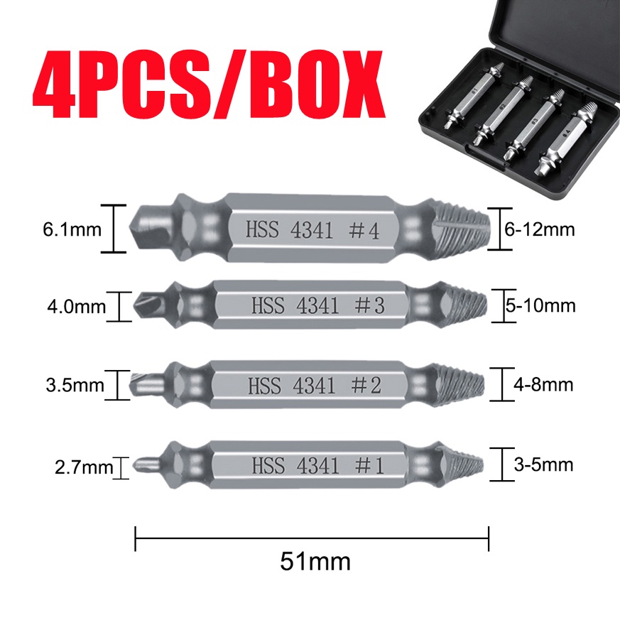 Screw Extractor Reverse Drill Bit and Bolt Extractor, Easily Remove