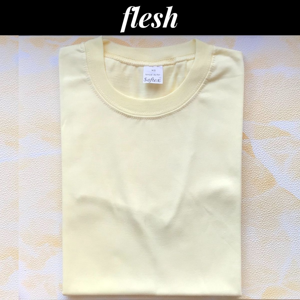 SOFTEX Plain Round Neck Shirt green kiwi fresh yellow gold apple ...
