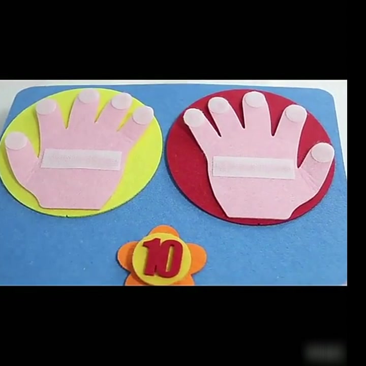 Kid Montessori Toy Felt Finger Numbers Math Puzzle Children Counting ...