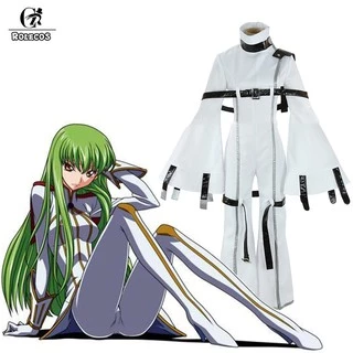 Code Geass C.C. White Straitjacket Set Outfits Cosplay Costume Halloween Suit