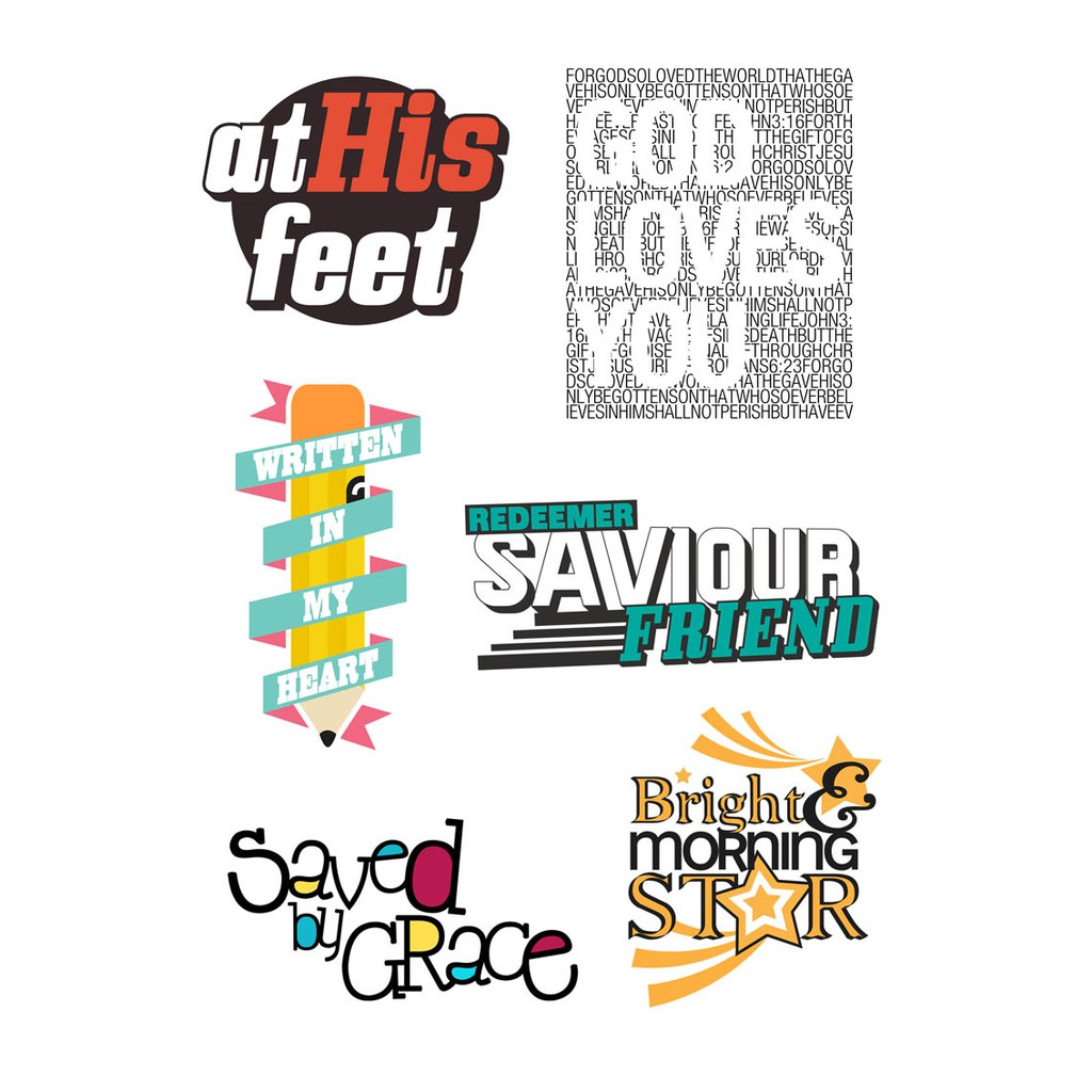 6pcs Bible Verse Transparent Vinyl Waterproof Stickers | Shopee Philippines