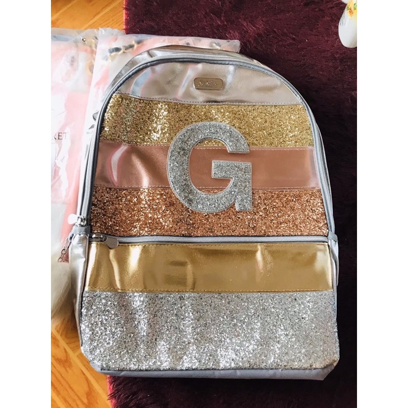 Rose gold best sale glitter backpack