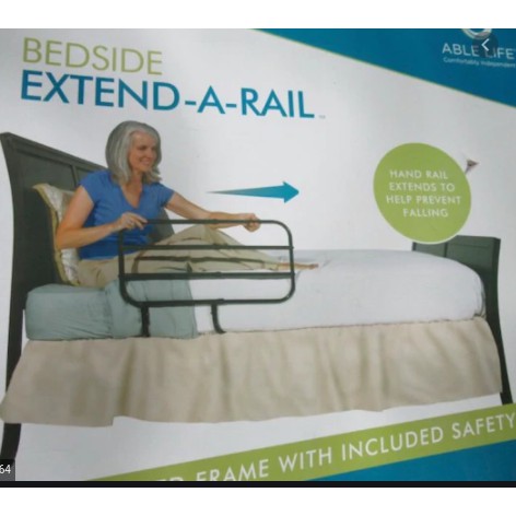 Able Life Bedside Extend-A-Rail, Adjustable Senior Bed Safety Rail And ...