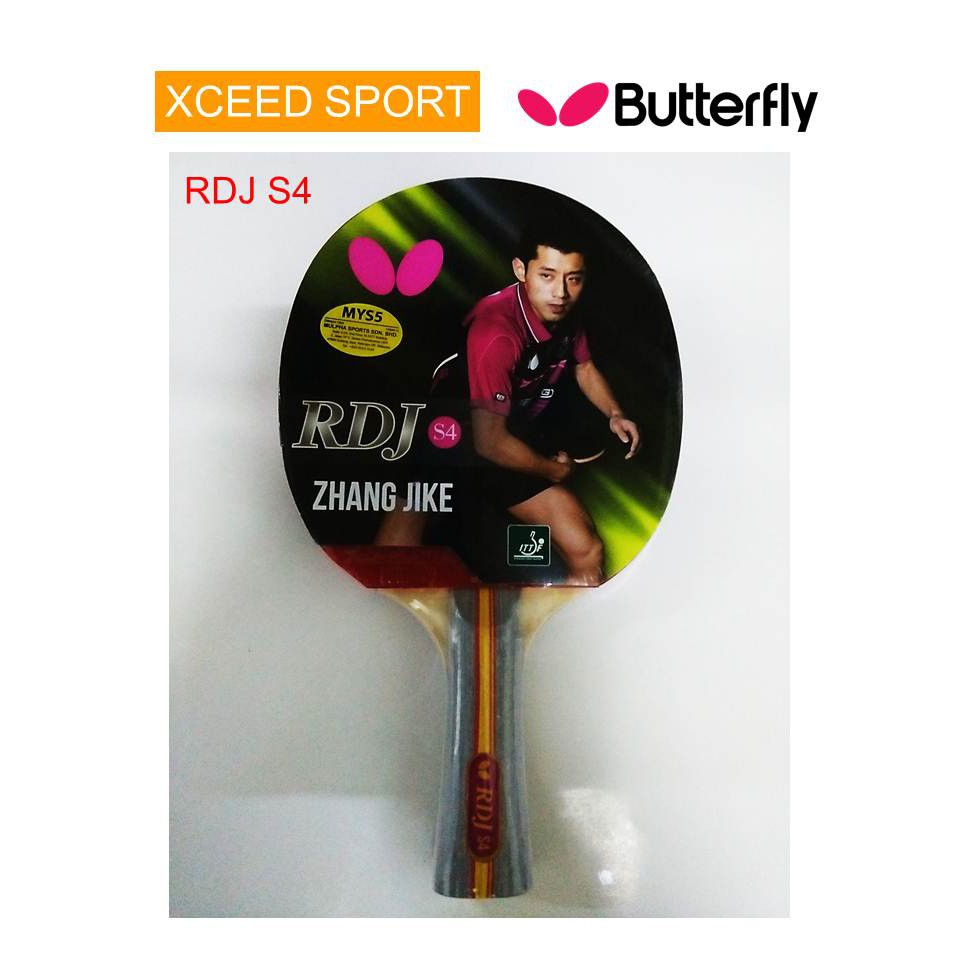 Butterfly Table Tennis Ping Pong Racket RDJ S4 (Long Handle) | Shopee ...