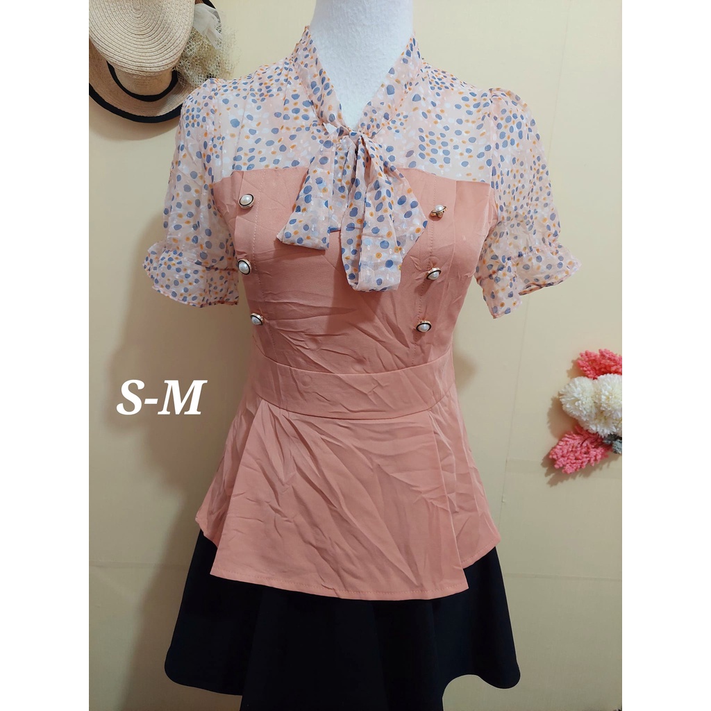 Bayleaf Clothing Preloved Korean Style Casual / Work Pink Blouse