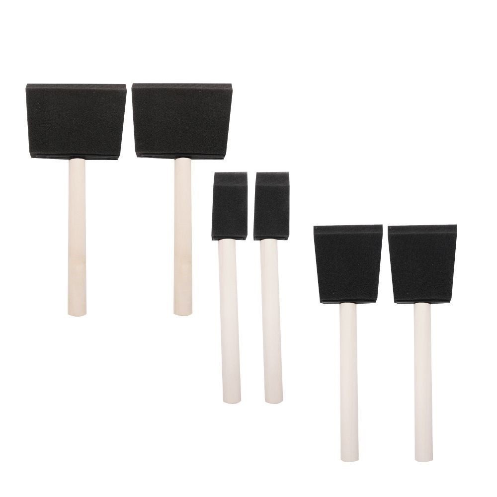 MultiSize HighDensity Foam Paint Brushes (6pcs) Shopee Philippines