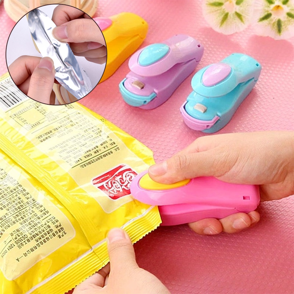 Mini Heat Bag Sealing Machine Package Sealer Bags Thermal Plastic Food