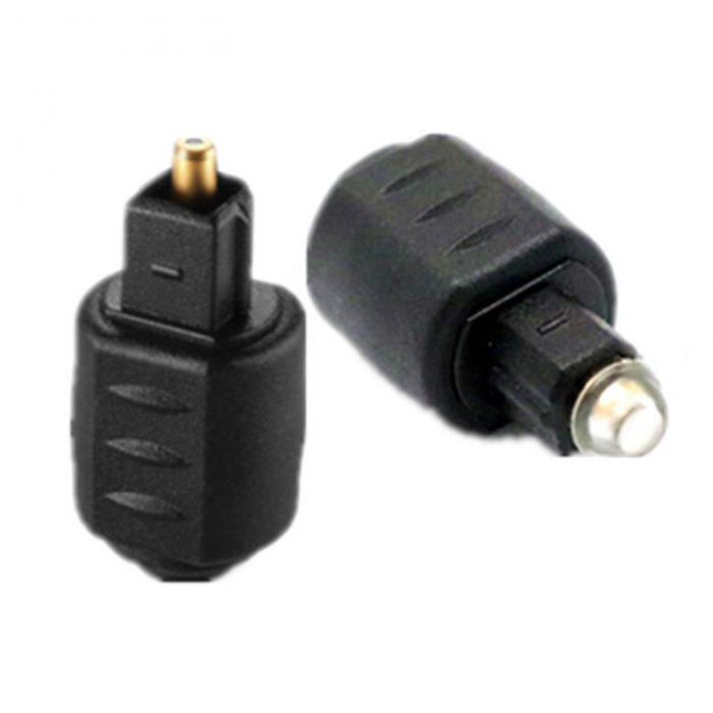 Black 3.5mm Mini Jack Toslink Optical Female to Male Square Digital ...