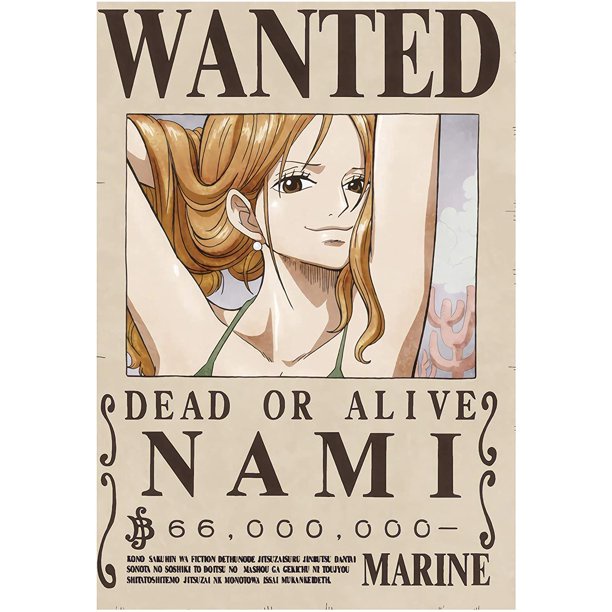 YOITEA One Piece Nami Posters Japan Anime Metel Tin Signs Decorative ...