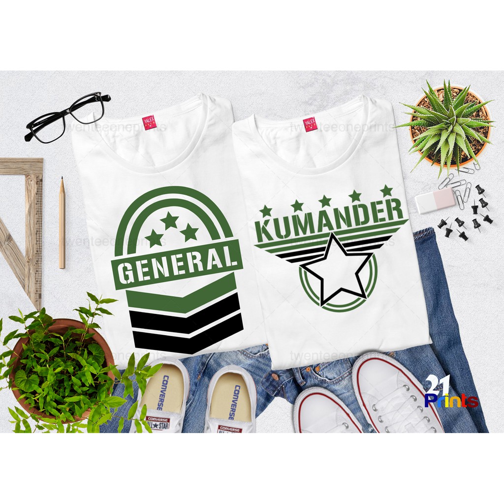 general and kumander couple shirt