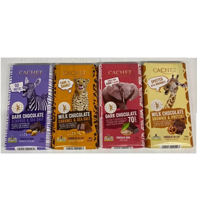 Cachet Dark / Milk Chocolate Brownie & Pretzel Bar 180g Shopee