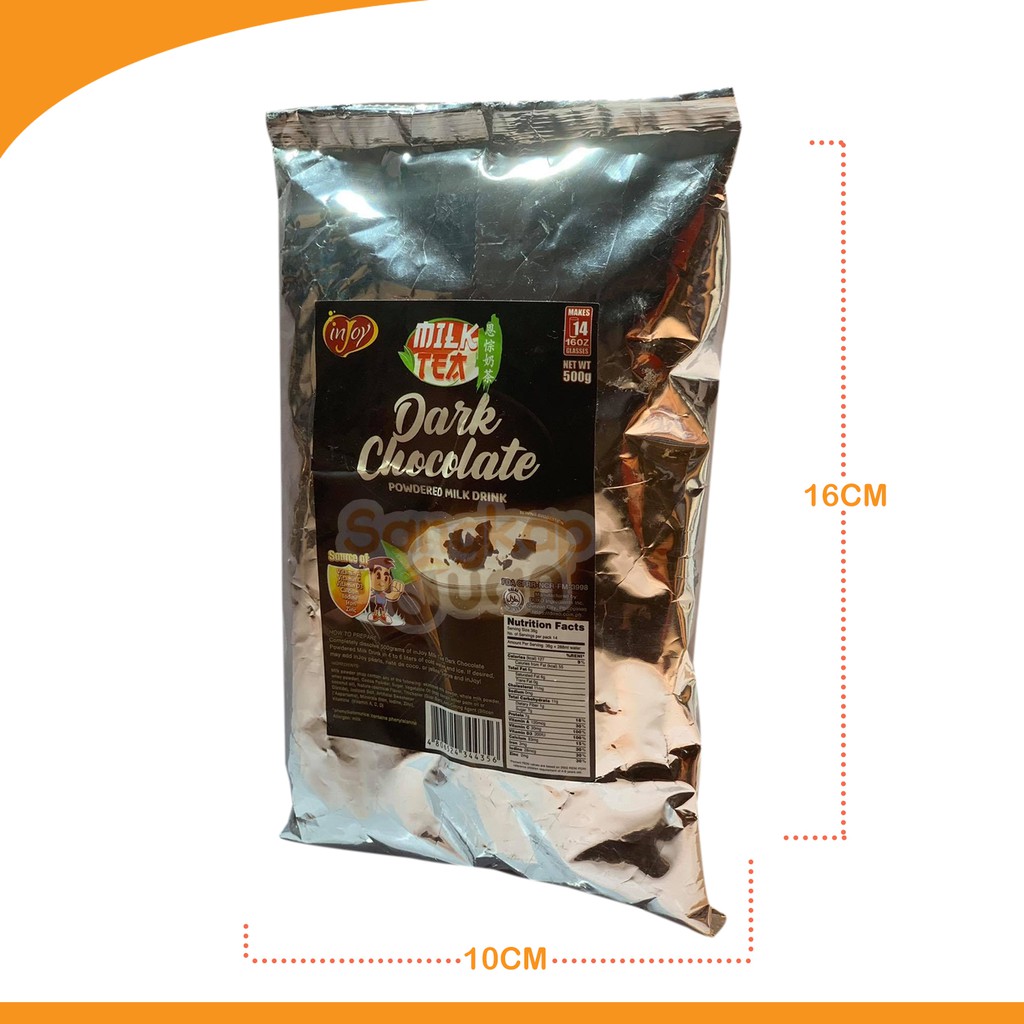 inJoy Dark Chocolate Powdered Milk Tea Drink 500g | Shopee Philippines