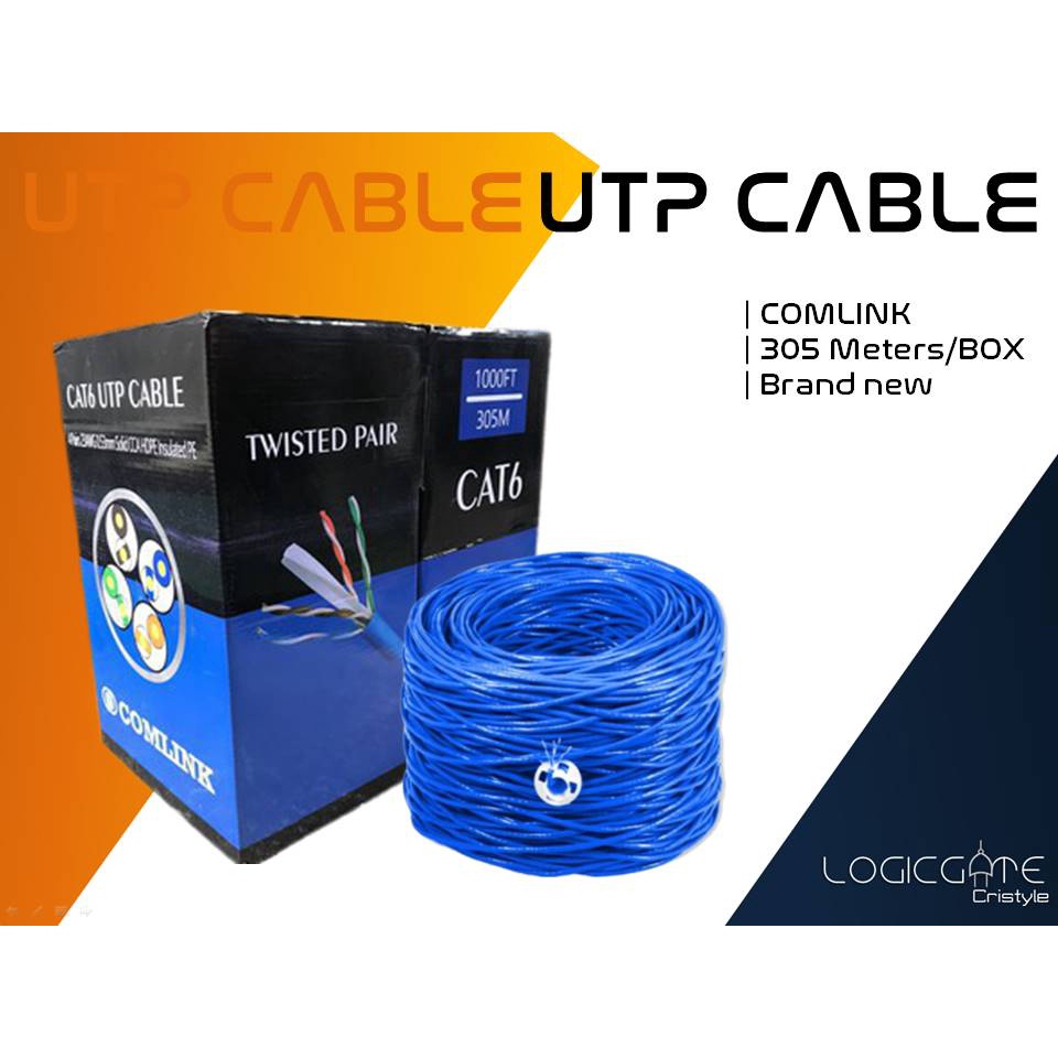 COMLINK CAT 6 UTP CABLE 305m/1000ft Shopee Philippines