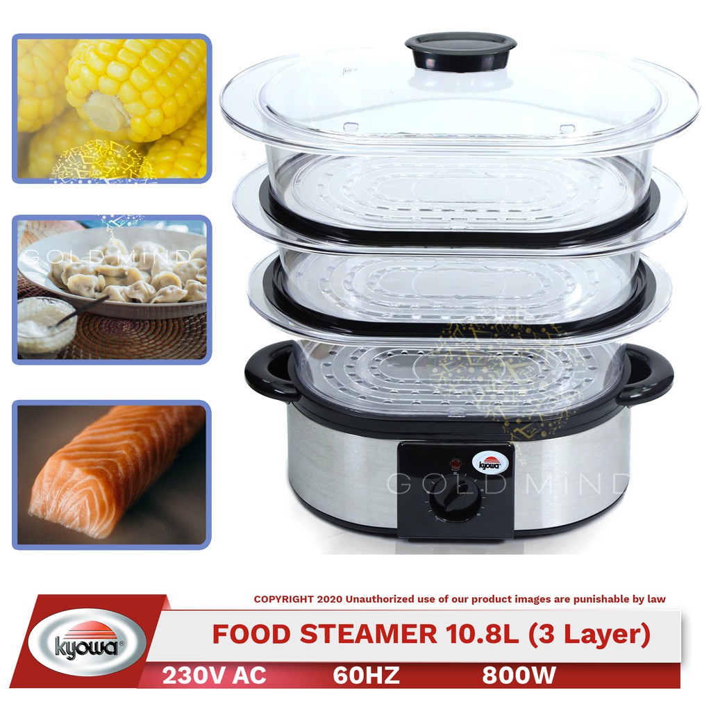 Kyowa Electric Steamer 3Layer Transparent & Collapsible 10.8L Capacity 800W Shopee Philippines
