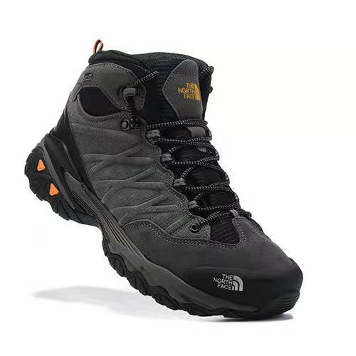 THE NORTH FACE Autumn Outdoor Hiking Shoes Men s TNF Wear Resistant Breathable Waterproof Anti Slip High Top Genuine Leather Jogging Ready Stock YPSI