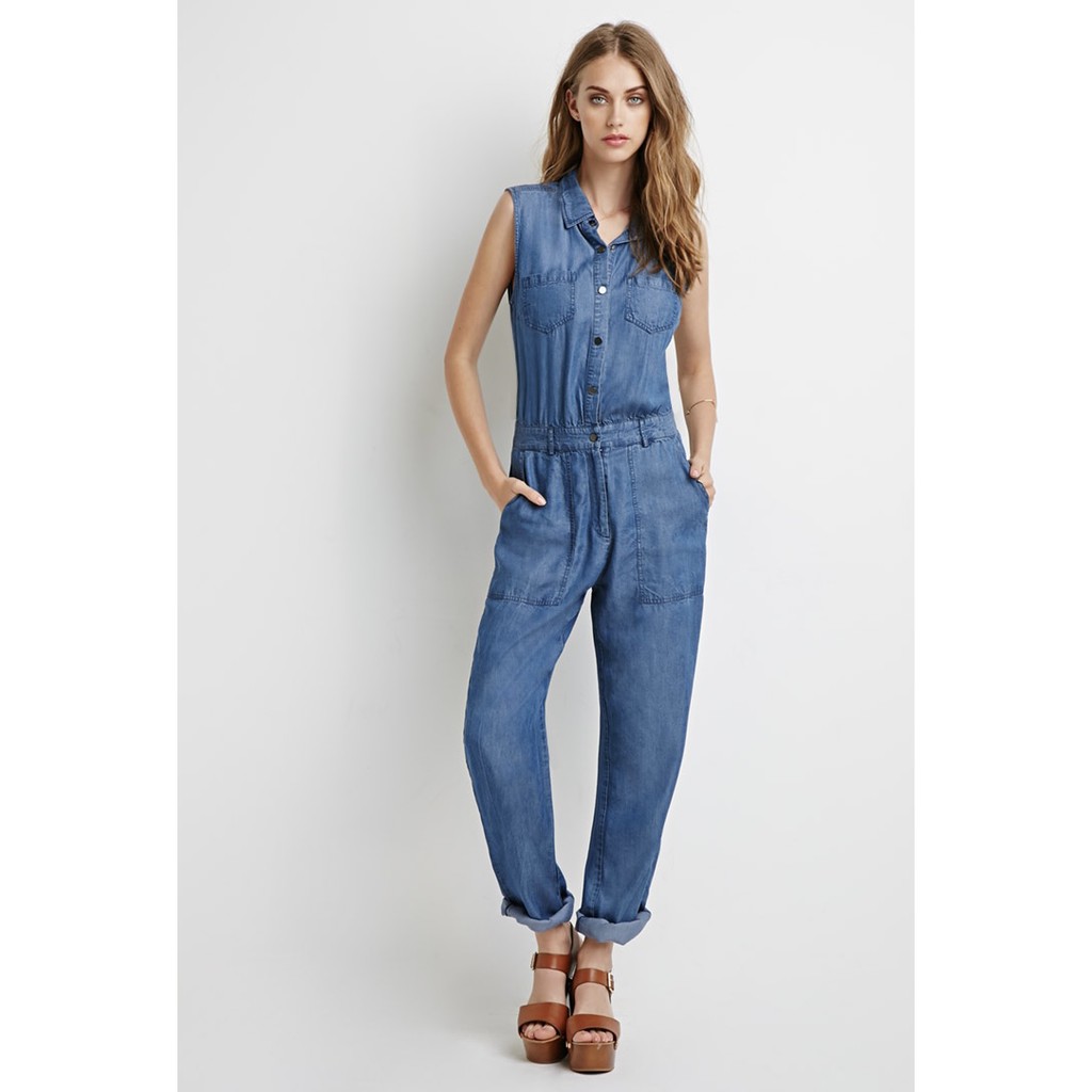 Forever new cheap denim jumpsuit