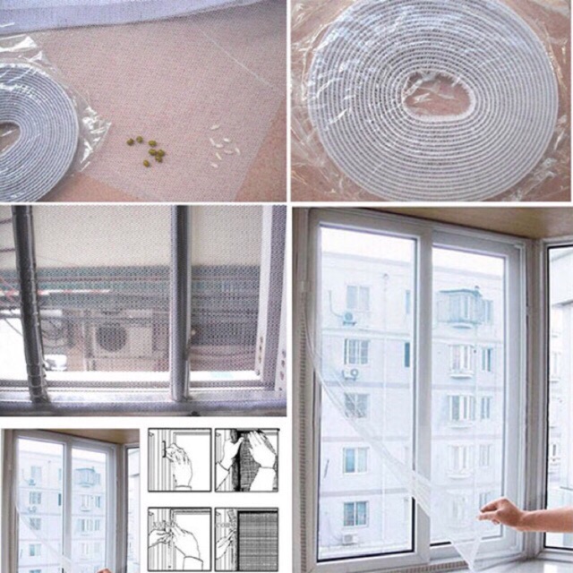 Tiken# Insect Fly Mosquito Window Netting Mesh Screen Curtains | Shopee ...