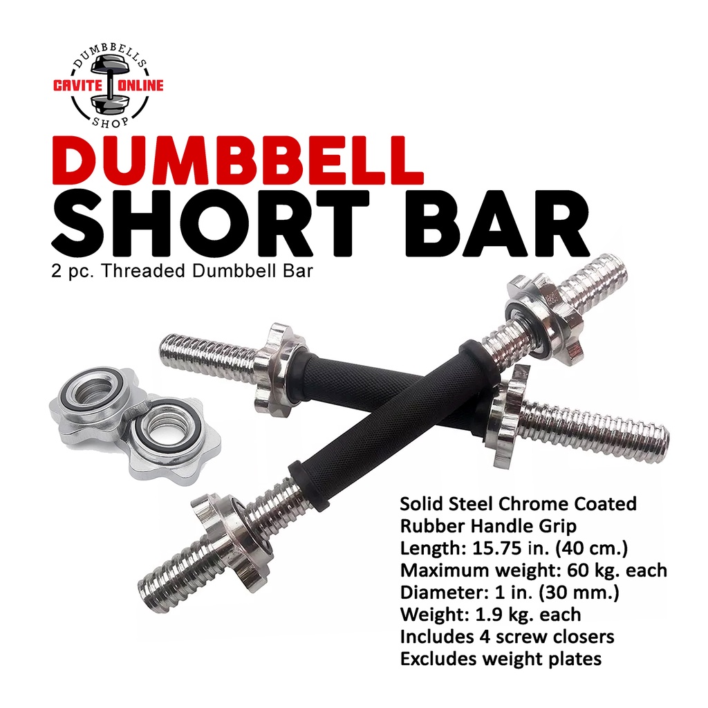 Threaded Dumbbell Handles Adjustable Dumbbell Bar Handles Fit 1