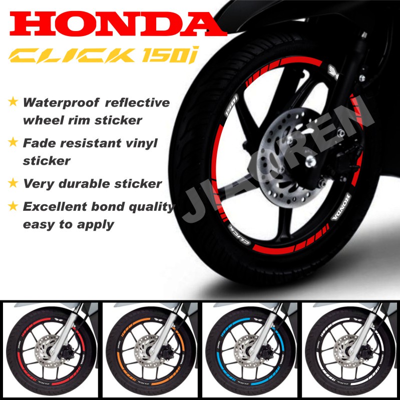 Honda click 150i reflective wheel rim sticker for motorcycle | Shopee ...